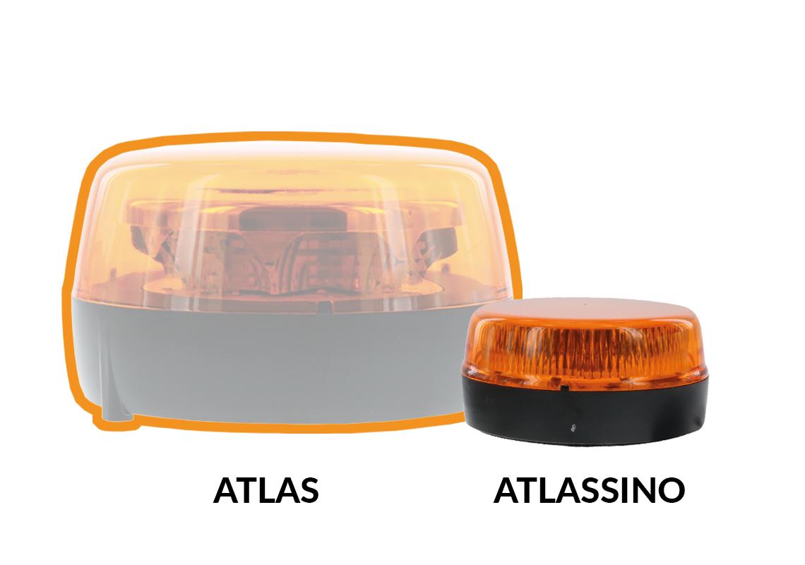 Gyrophare LED ATLASSINO 1 vis M12 flash ambre 